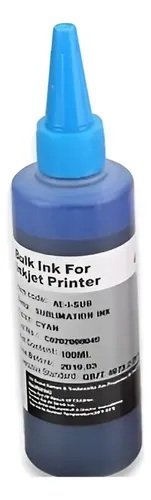 Pote De Tinta Recarga Cartucho Impresoras Epson De 120 Ml  Cian