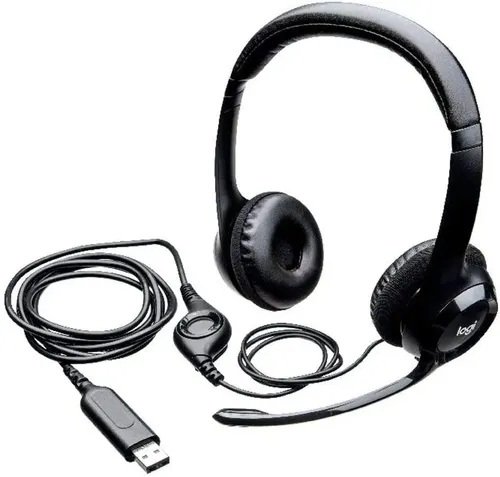 Audifonos Con Micrófono De Cable Usb Logitech H390 Pc Laptop Negro