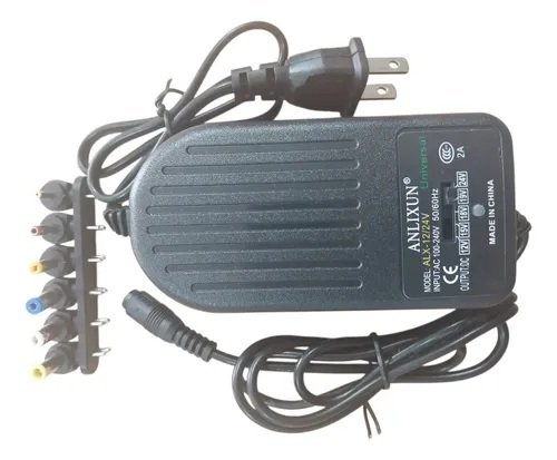 Cargador Universal Adapter 12v Hasta 24v 24voltios Negro