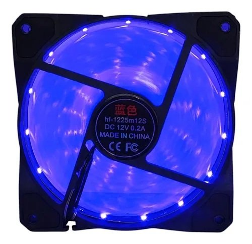 Fan Cooler Rgb 12cm Ventilador Pc 1200 Rpm 12v Negro