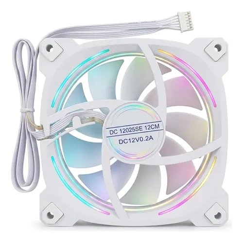 Fan Cooler Ventilador Para Case Gamemax  12v Blanco 6 Pin Blanco
