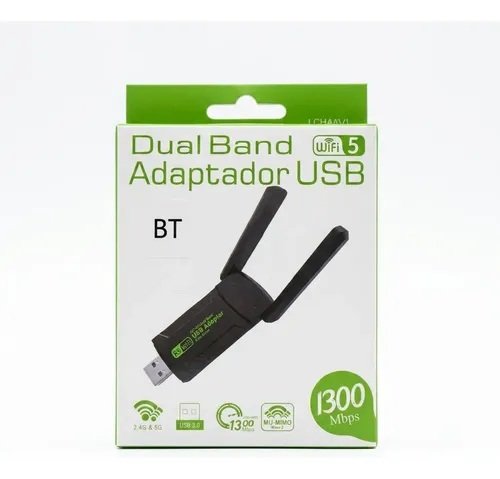 Adaptador Wifi Usb Doble Banda Ac1300 Bluetooth  Mu Mimo