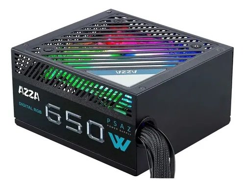 Fuente De Poder Certificada 80 Plus Azza 650w Argb 650w