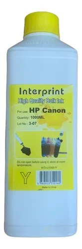 Tinta Cartucho Impresora Para Hp 1 Litro Amarillo Yellow Amarillo