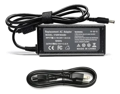 Cargador Para Laptop 19v 3.42a 5.5x2.5mm 65w Negro