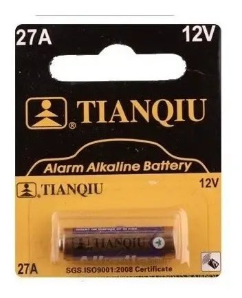 1 Pila O Bateria Alcalina 27a Marca Tianqiu Control Remoto