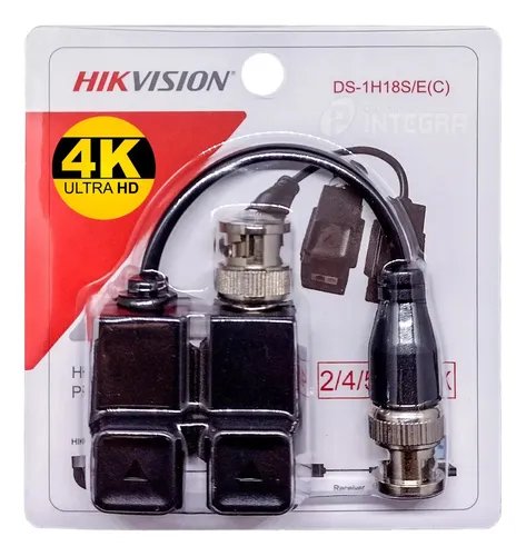 Par Balun Hikvision Pasivo Cctv Hd Hdtvi Hdcvi Ahd Utp
