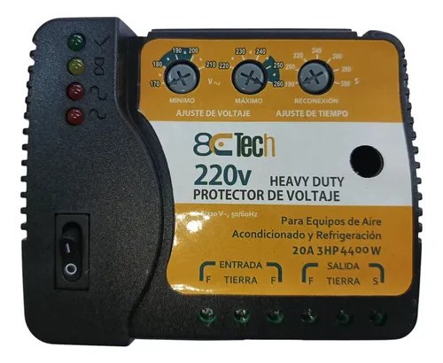 Protector De Voltaje Multiproposito 220v 3hp Tiempo Variable