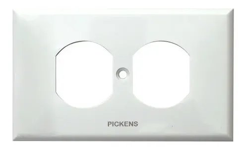 Tapa Pvc Para Tomacorriente Doble Tipo 270 Blanca Blanco