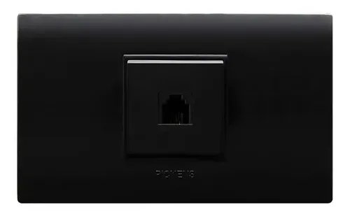 Toma De Telefono Sencilla Rj11 Pickens Color Negro Cantv Negro