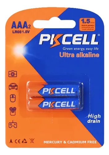 Baterías Pilas Aaa Alkalina Blister 2 Unidades