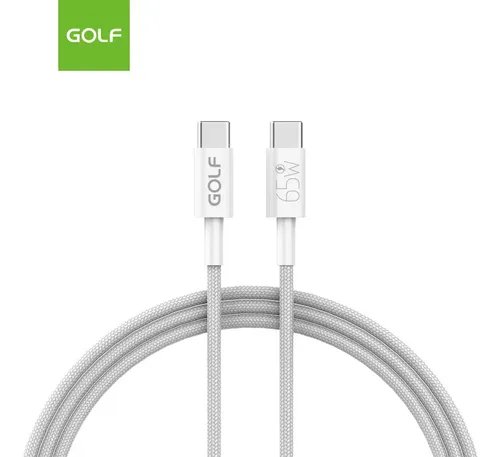 Cable Tipo C Macho Tipo C Macho 65w Tela 1m Golf Space Blanco