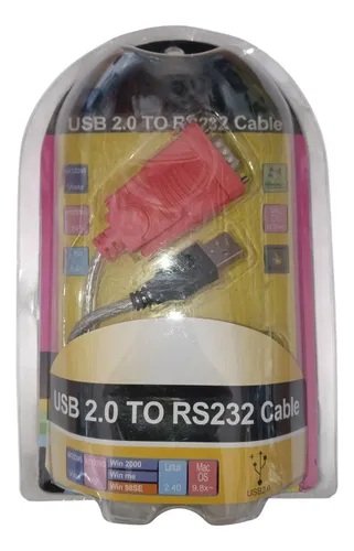 Cable Usb A Rs232 Serial Db9 Convertidor Adaptador Impresora Rojo