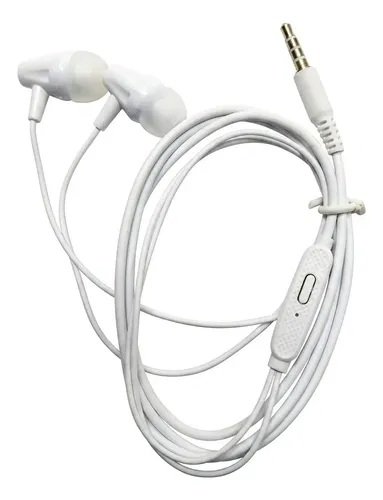 Audifonos Manos Libres Alambricos Blanco Sencillos