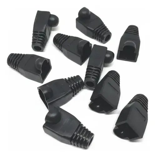 Bota Para Conectores Rj45 Cable Utp Internet Negro Bolsa 100 Negro
