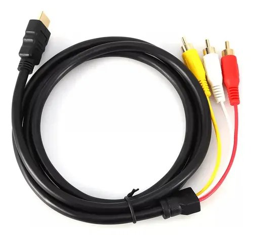 Cable Hd 1080p Hdmi Macho A 3 Rca Av Audio Video 1.5m