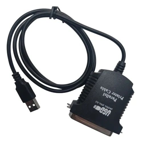 Cable Adaptador Puerto Paralelo A Usb Para Impresora Db25 Negro