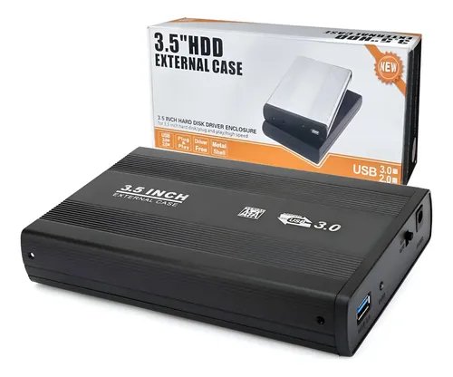 Case Externo Para Disco Duro De 3.5 Sata Pc Usb 3.0 Max3tb Negro
