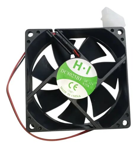 Fan Cooler Ventilador 8x8x2.5 Cm Molex Pc Negro