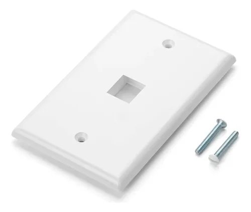 Faceplate De 1 Toma Para Insertos De Red Rj45 Rj11 Keystone