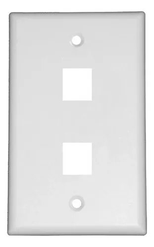 Face Plate Blanco 4x2 2 Puertos Faceplate Para Coupler Rj45