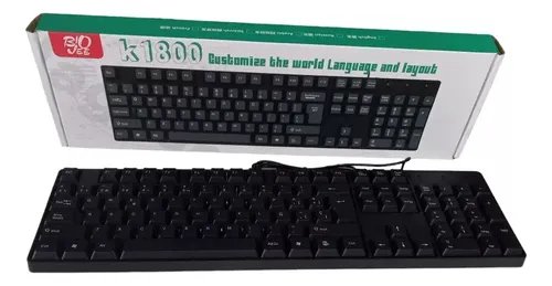 Teclado Alambrico  Negro Usb En Español Con Letra Ñ Negro Español Latinoamérica