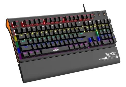 Teclado Mecánico Bajeal K600 Negro Qwerty Retroiluminado Negro Español Latinoamérica