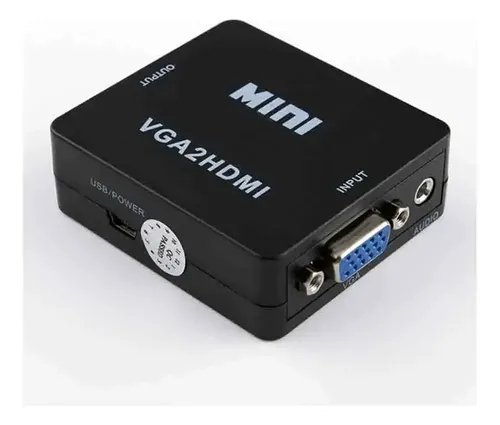 Convertidor Adaptador Vga A Hdmi Audio Y Video 1080p Hd