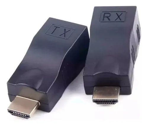 Hdmi Extender Cat5e Cat6 Rj45 Extensor 30mts Hd 1080p Negro