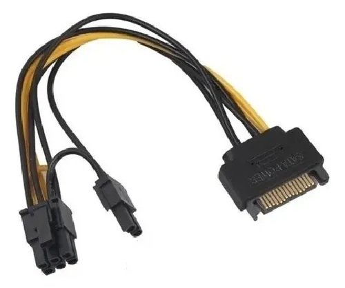 Adaptador Doble Sata 8 (6+2) Pines Para Tarjeta De Video