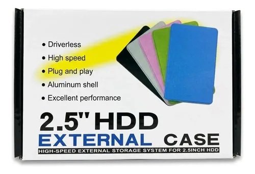 Case Externo Disco Duro 2.5 Sata Laptop Usb 3.0 Con Cable Negro