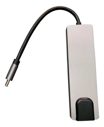 Adaptador Tipo C A Rj-45 Para Internet 100mbps + Multipuerto Plateado