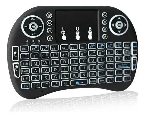 Mini Teclado Keyboard Via Bluethooth, Compatible Con Pc Y Tv Negro