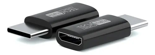 Convertidor Adaptador De Tipo C A Micro Usb (datos, Fotos) Negro