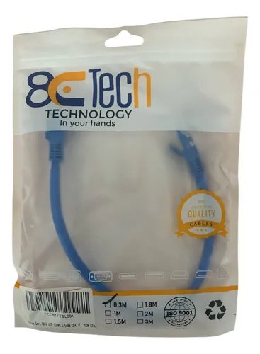 Patch Cord 1ft 30cm Cat6 Utp Alta Calidad Rj45 Lan Cable