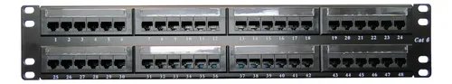 Patch Panel 48 Puertos Cat6 Cat 6 Rj-45 Rackeable Cargado 2u