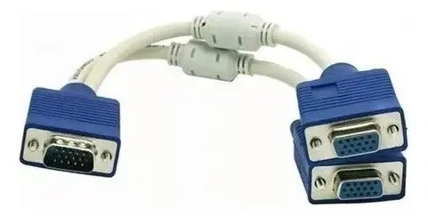 Splitter Vga 1 Macho A 2 Hembras Duplica Mismo Video Pc