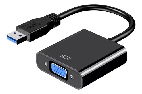 Cable Adaptador Convertidor Usb 3.0 A Vga Soporta 2.0 Negro