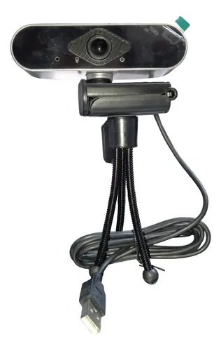 Camara Web Full Hd 1080p Con Micrófono Webcam 1080p + TriPod Gris